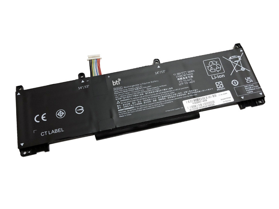 BTI RH03XL- industrial rechargeable battery Lithium-Ion (Li-Ion) 3950 mAh 11.4 V - RH03XL-BTI