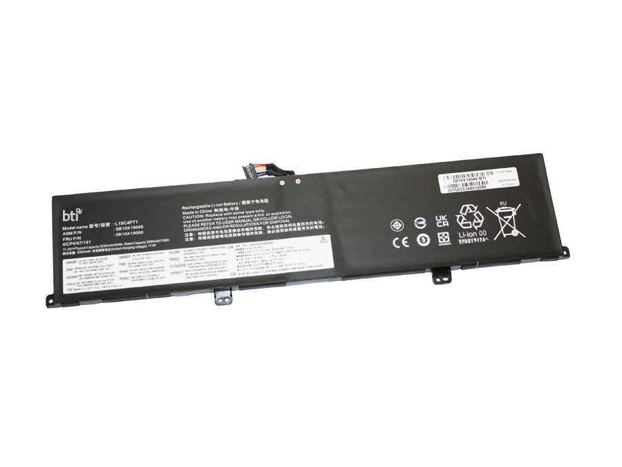 BTI 5B10X19049- industrial rechargeable battery Lithium-Ion (Li-Ion) 5210 mAh 15.36 V - 5B10X19049-BTI