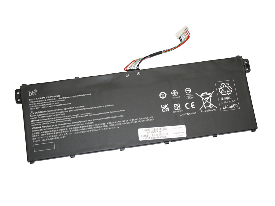 BTI AP18C4K- industrial rechargeable battery Lithium-Ion (Li-Ion) 3860 mAh 11.4 V - AP18C4K-BTI