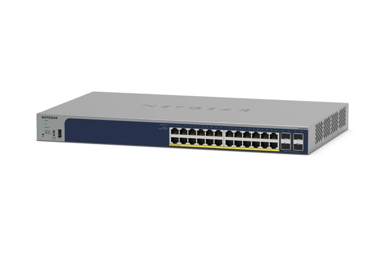 NETGEAR GS728TPP Managed L2/L3/L4 Gigabit Ethernet (10/100/1000) Power over Ethernet (PoE) 1U Gray - GS728TPP-300NAS