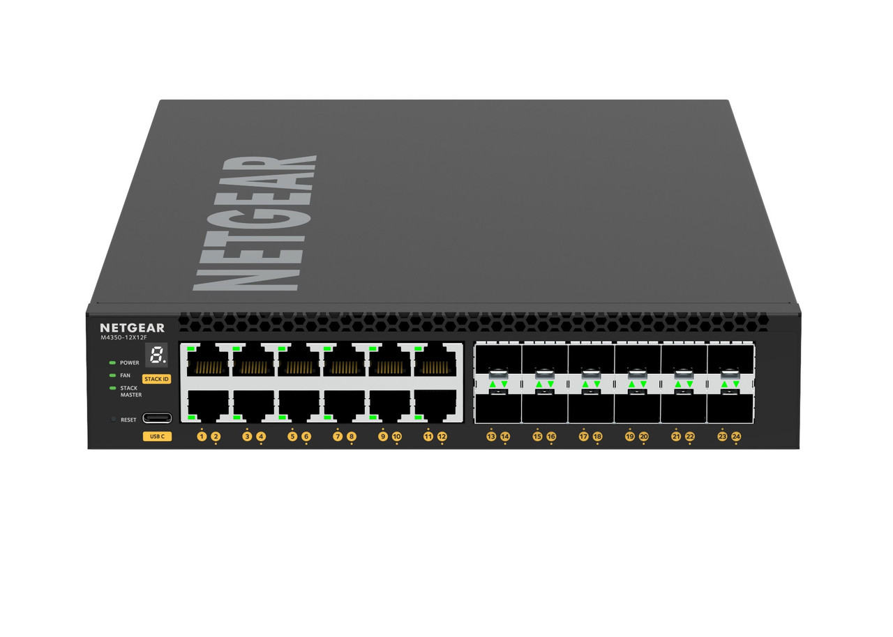 NETGEAR XSM4324 Managed L3 10G Ethernet (100/1000/10000) 1U Black - XSM4324-100NES