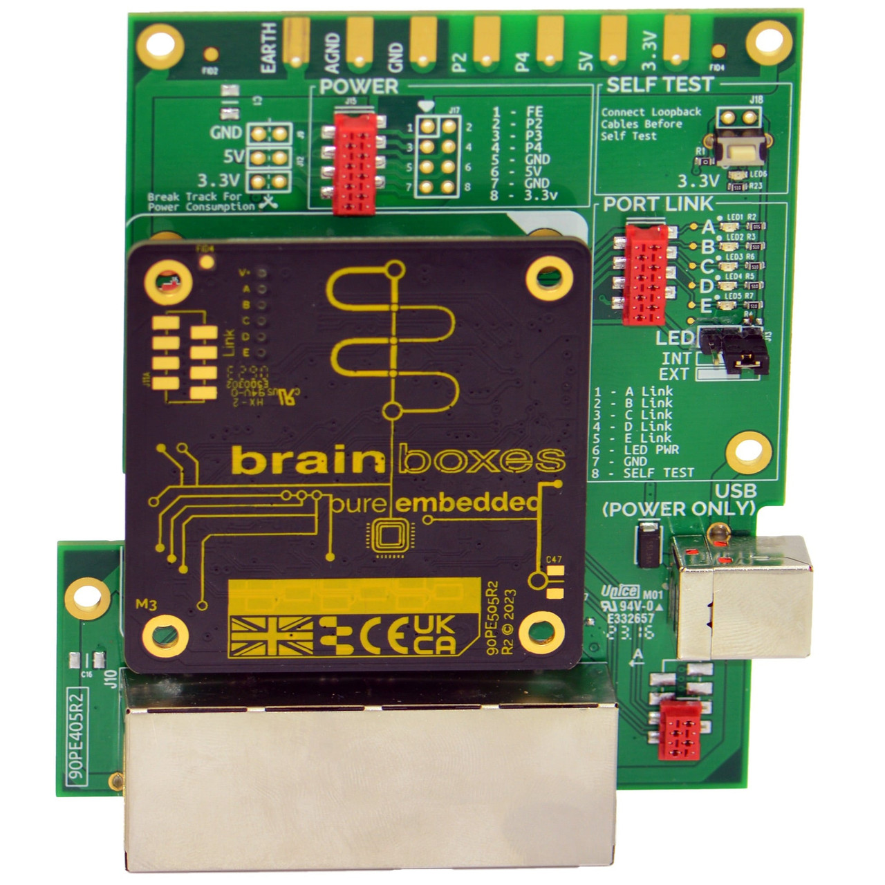 Brainboxes PE-405 network switch Unmanaged Fast Ethernet (10/100) Multicolor