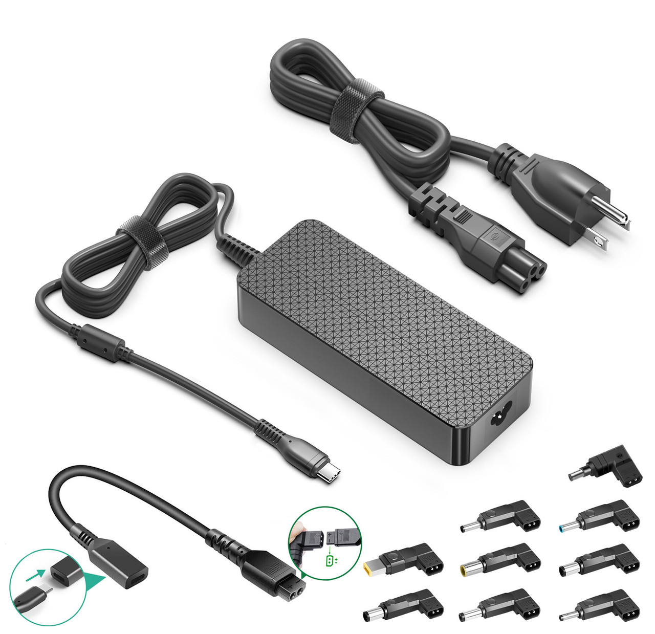 BTI 100WUSBC-UNI- power adapter/inverter Indoor 100 W Black - 100WUSBC-UNI-BTI