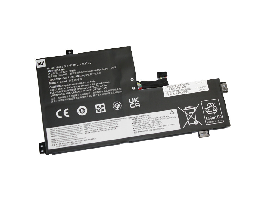 BTI L17M3PB0- industrial rechargeable battery Lithium-Ion (Li-Ion) 3730 mAh 11.25 V - L17M3PB0-BTI