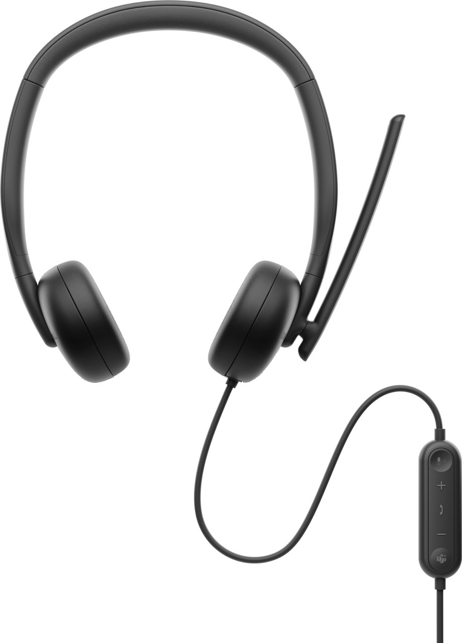 DELL WH3024 Headset Wired Head-band Office/Call center USB Type-C Black - WH3024-DWW