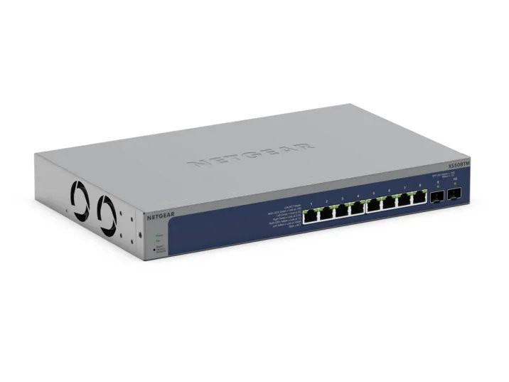 NETGEAR XS508TM Managed L2/L3/L4 10G Ethernet (100/1000/10000) 1U Gray, Blue - XS508TM-100NAS