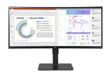 LG 34BQ77QE-B computer monitor 34" 3440 x 1440 pixels UltraWide Quad HD LED Black