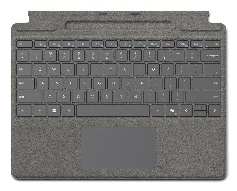 Microsoft Surface Pro KB w/ PenStor QWERTY English Microsoft Cover port Platinum - 8XB-00186