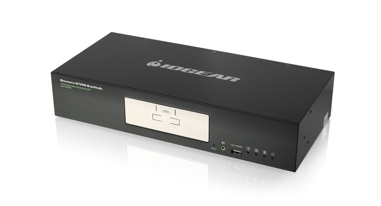 iogear Dual View Dual-Link DVI Secure KVM switch Black - GCS1222TAA3