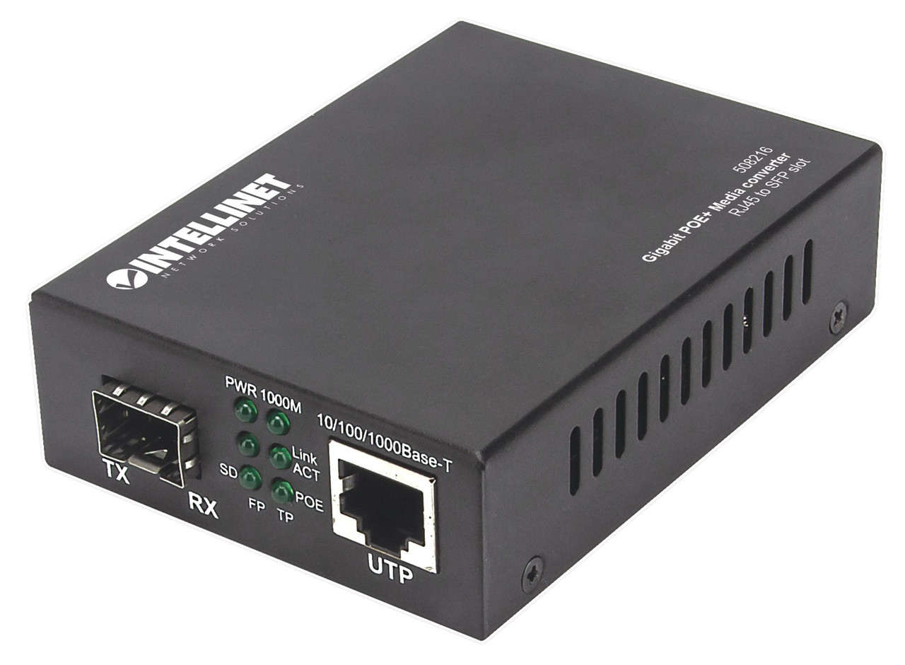 Intellinet 508216 network media converter 1000 Mbit/s Black