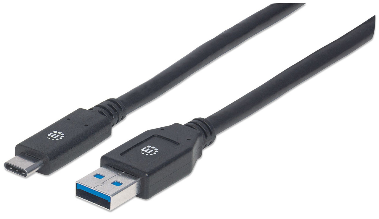 Manhattan 354981 USB cable USB 3.2 Gen 1 (3.1 Gen 1) 118.1" (3 m) USB C USB A Black