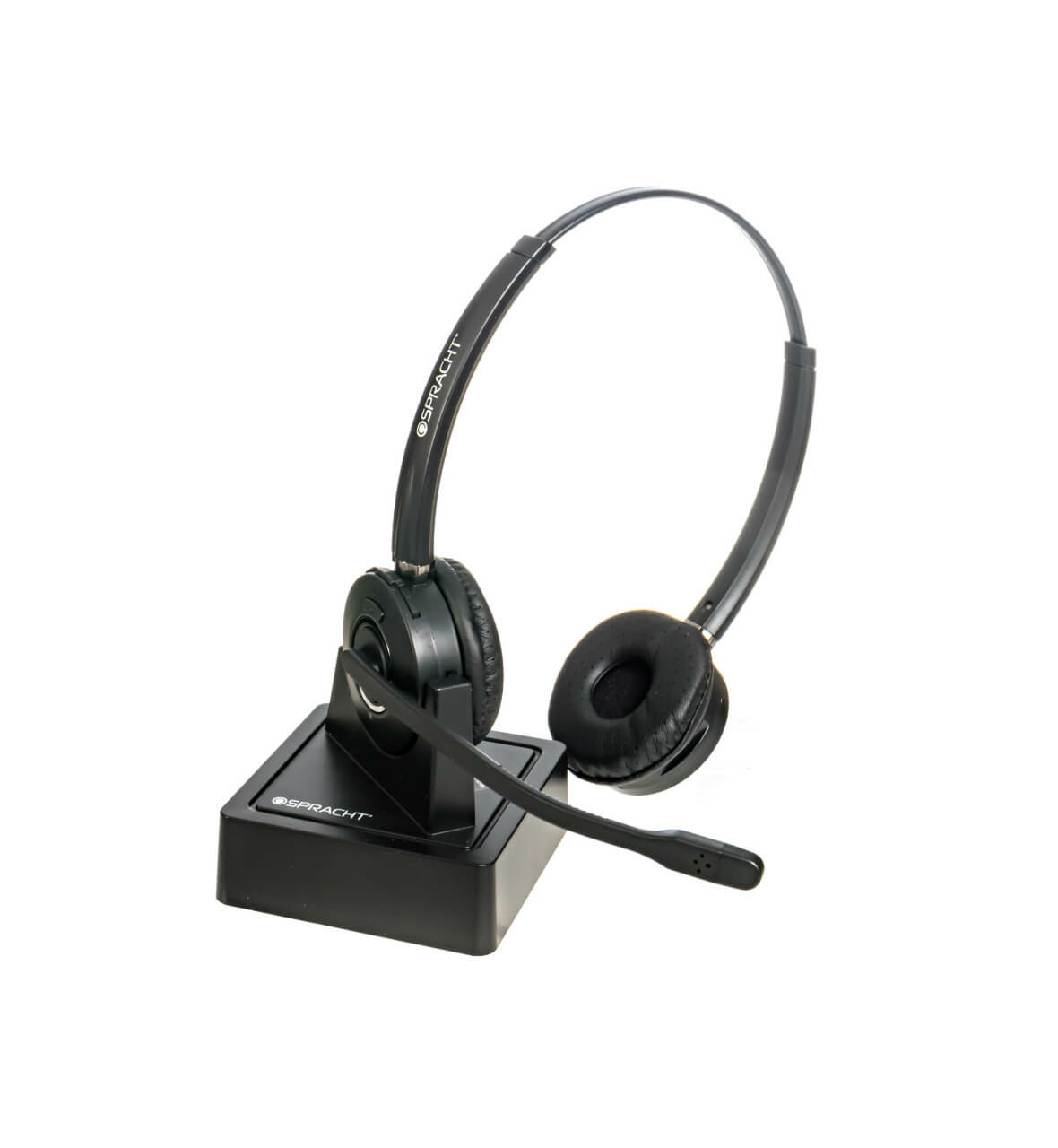 Spracht HS-2051 headphones/headset Wireless Head-band Calls/Music Bluetooth Charging stand Black