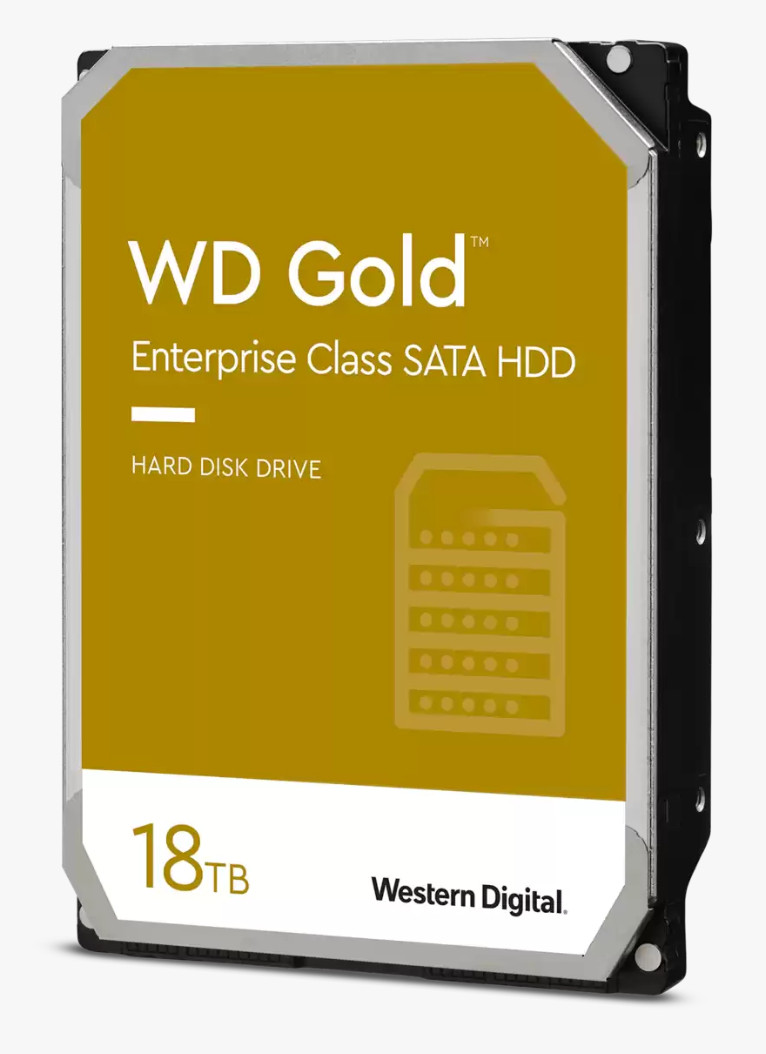 Western Digital Gold internal hard drive 18 TB 7200 RPM 512 MB 3.5" Serial ATA - WD181KRYZ-20PK