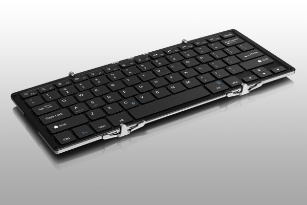 Aluratek ABLKO4F mobile device keyboard Black, Silver Bluetooth