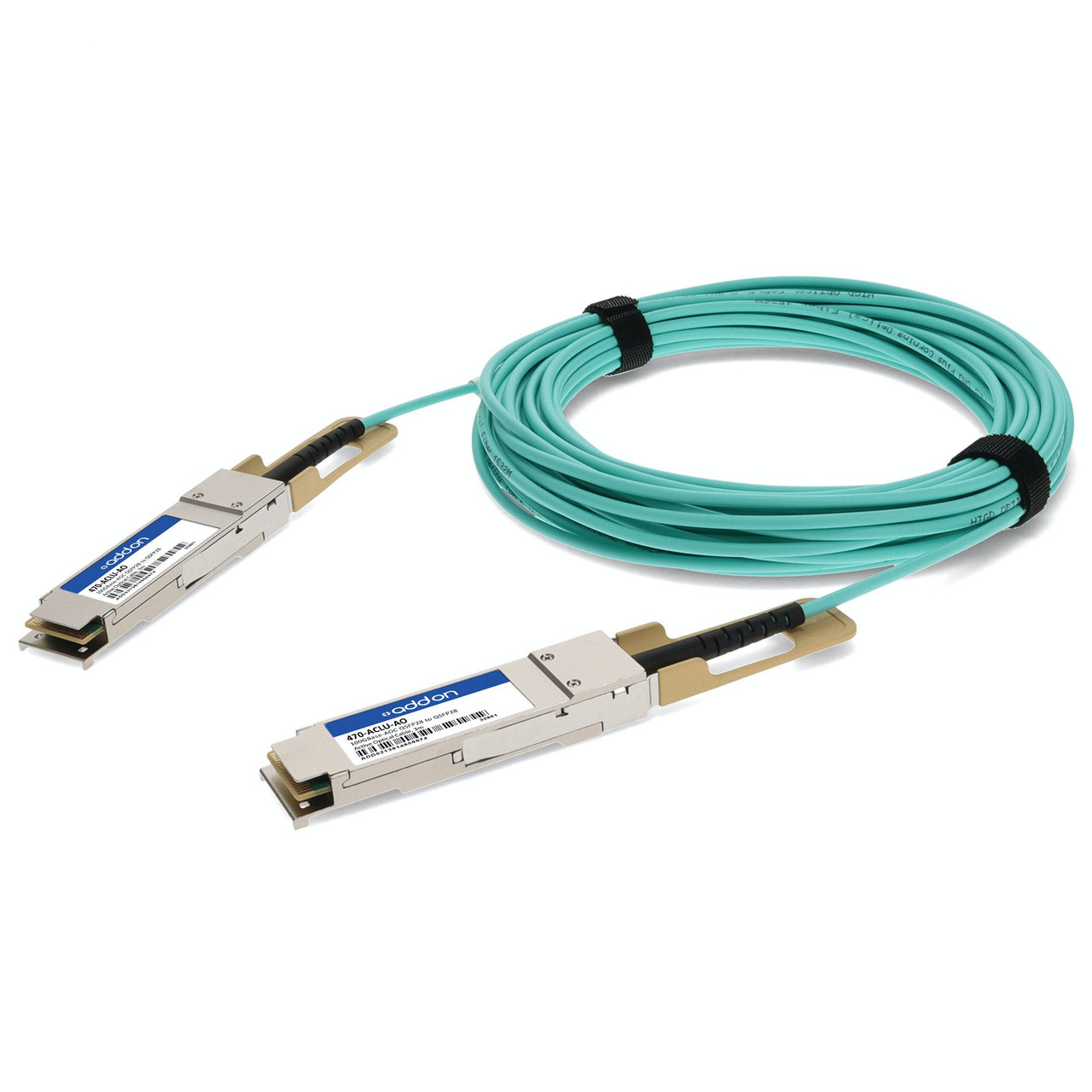 AddOn Networks 470-ACLU-AO InfiniBand/fibre optic cable 118.1" (3 m) QSFP28 AOC Aqua color