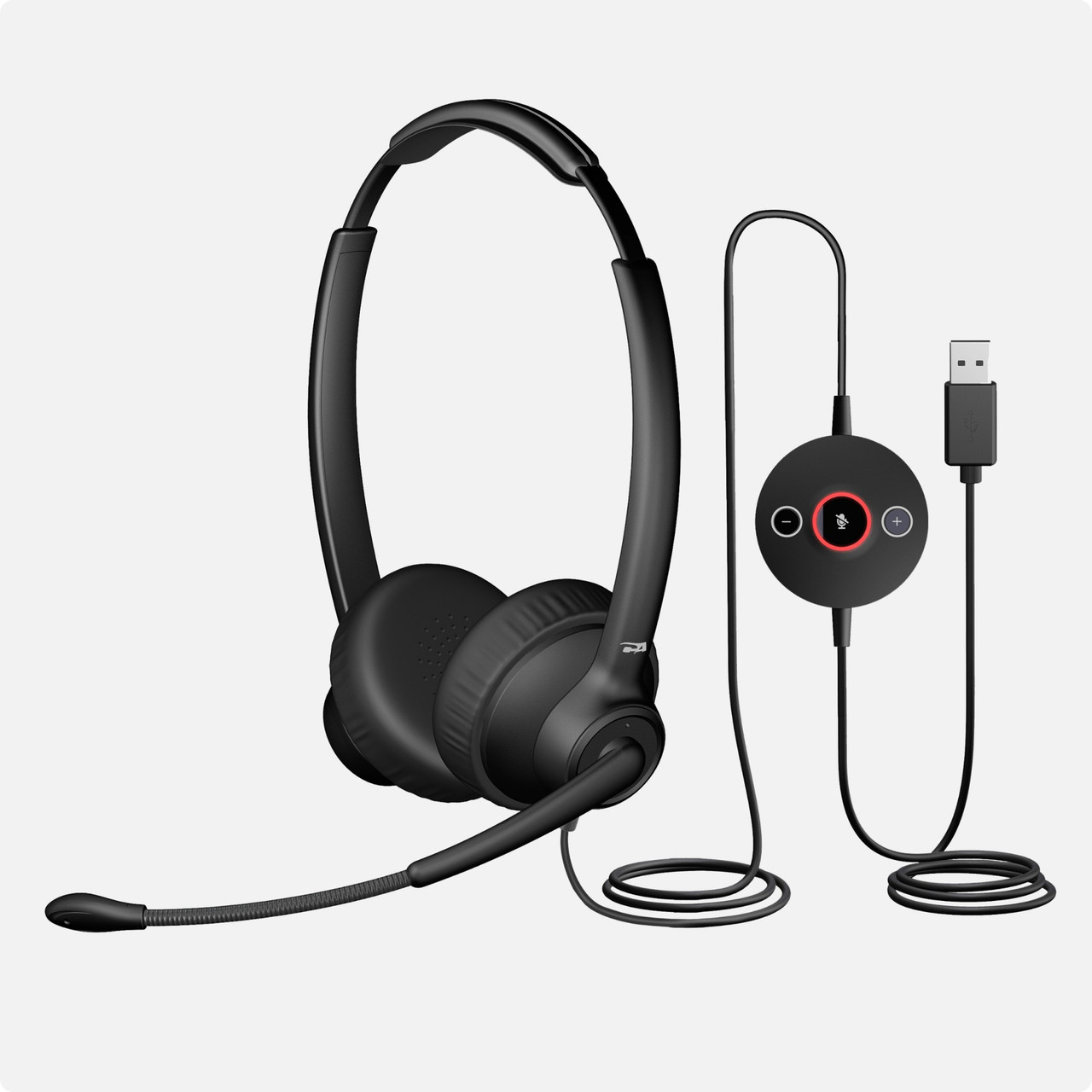 Cyber Acoustics AC-304 headphones/headset Wired Head-band Calls/Music USB Type-A Black