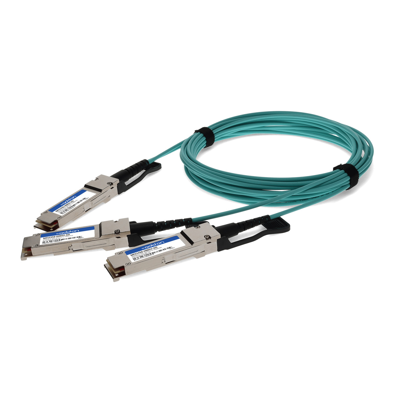 AddOn Networks MFS1S50-H005V-AO InfiniBand/fibre optic cable 196.9" (5 m) QSFP56 2x QSFP56 AOC Aqua color