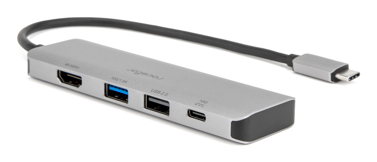 Rocstor Y10A313-S1 interface hub USB Type-C 10000 Mbit/s Silver