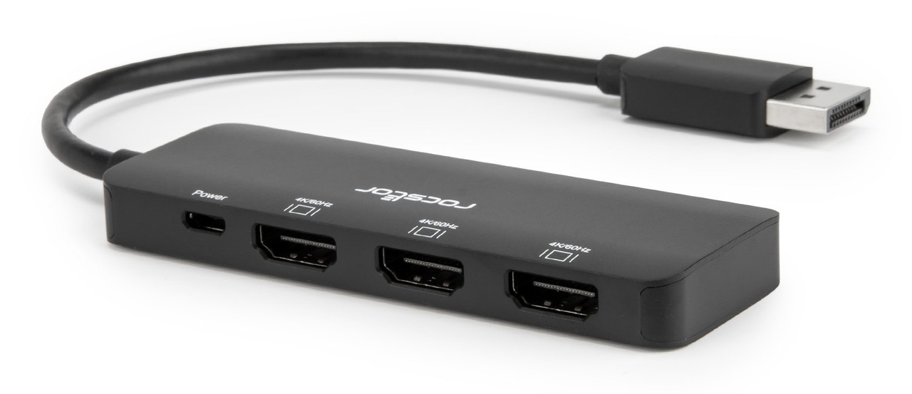 Rocstor Y10A314-B1 interface hub DisplayPort Black