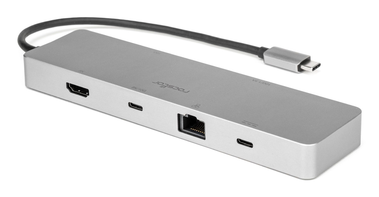 Rocstor Y10A322-S1 interface hub USB Type-C 10000 Mbit/s Gray