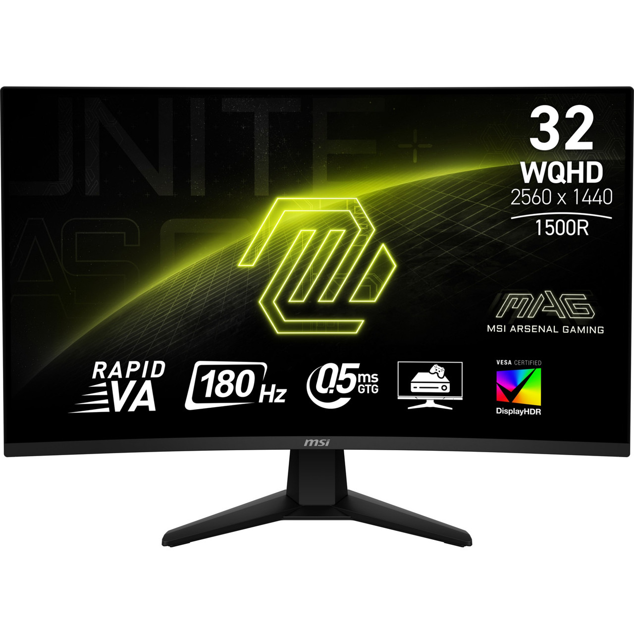 MSI MAG 32CQ6F computer monitor 31.5" 2560 x 1440 pixels Wide Quad HD Black - MAG32CQ6F
