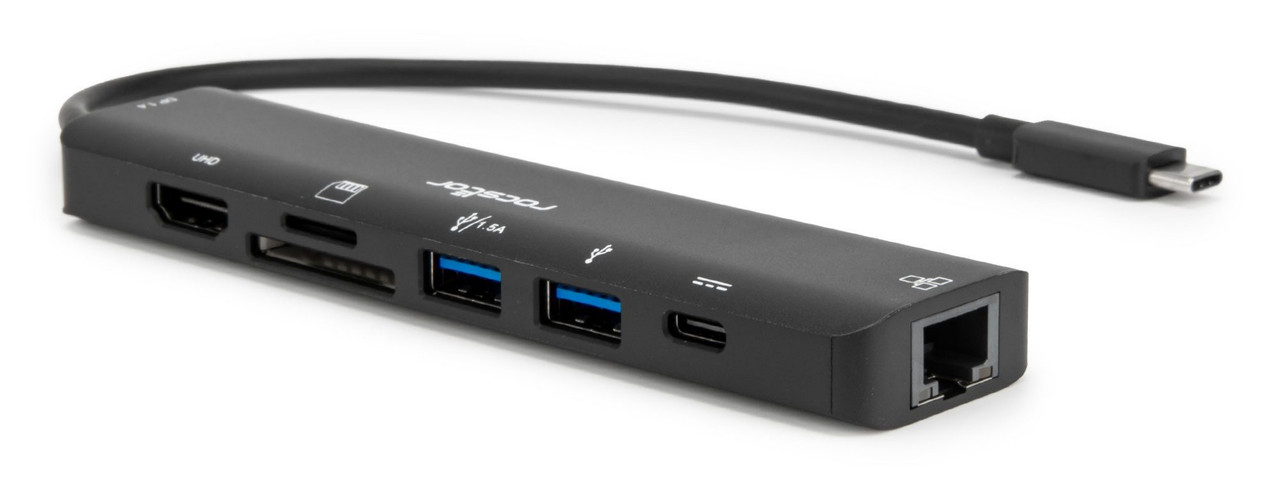 Rocstor Y10A310-S1 interface hub USB Type-C 5000 Mbit/s Black