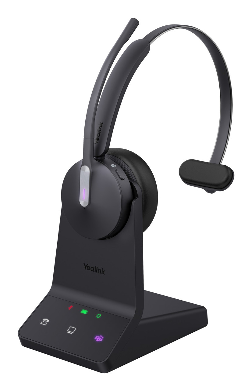 Yealink WH64 Mono Teams Headset Wireless Head-band Office/Call center USB Type-C Bluetooth Black - 1208671