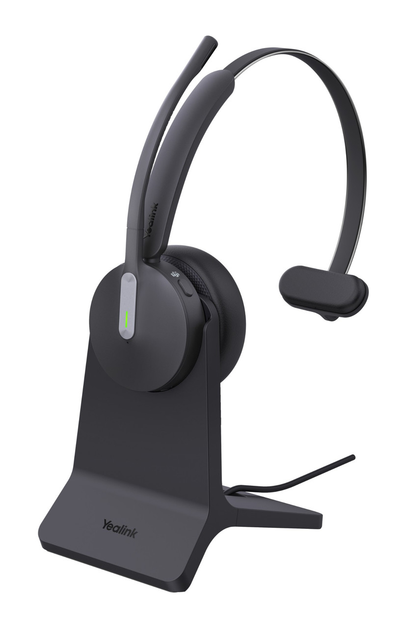 Yealink BH70 Mono with Stand Teams Headset Wireless Head-band Office/Call center USB Type-A Bluetooth Charging stand Black - 1208694