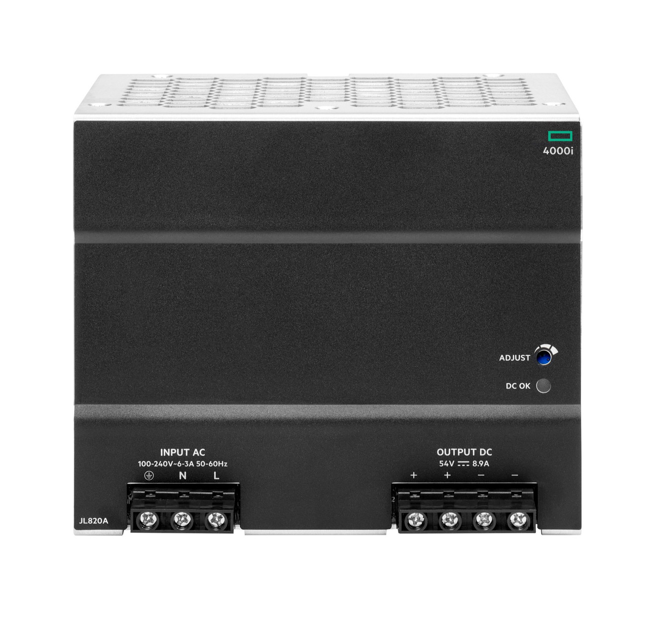 HPE Aruba Networking 4000i POE 54VDC 480W 100-240VAC DIN Power Supply - JL820A