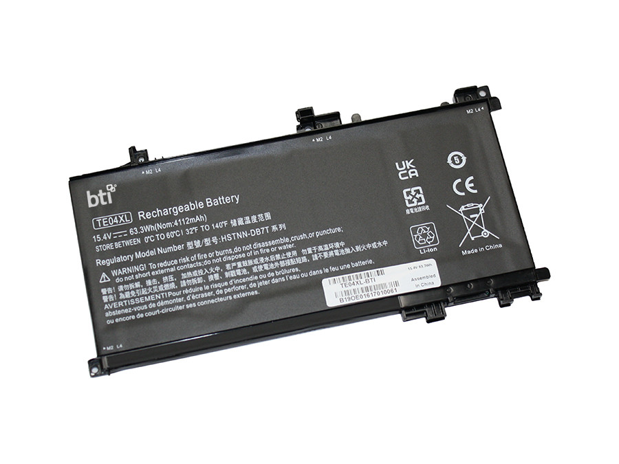 BTI TE04XL- industrial rechargeable battery Lithium-Ion (Li-Ion) 4112 mAh 15.4 V - TE04XL-BTI