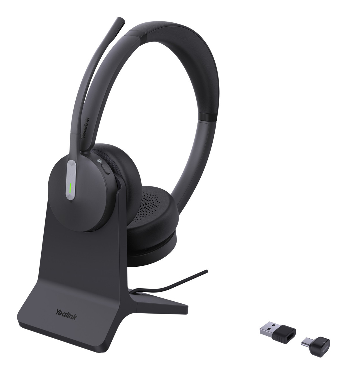 Yealink BH70 Dual with Stand Teams Headset Wireless Head-band Office/Call center USB Type-A Bluetooth Charging stand Black - 1208701