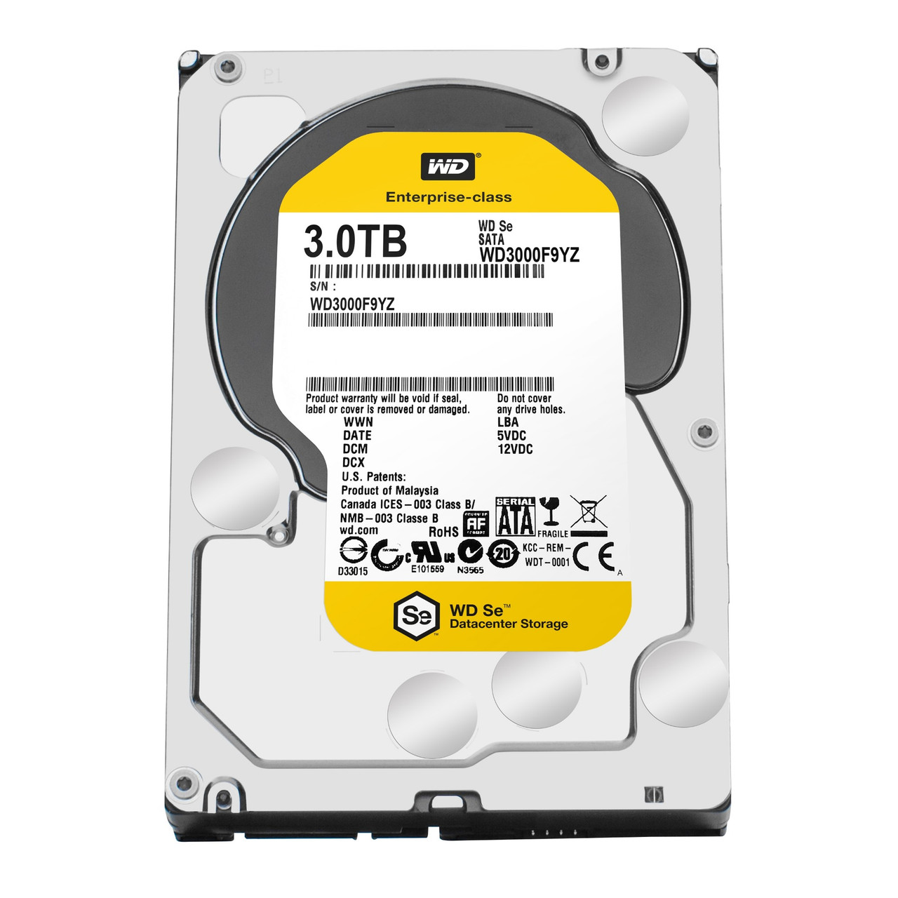 Western Digital 3TB Se internal hard drive 7200 RPM 64 MB 3.5" Serial ATA III - WD3000F9YZ