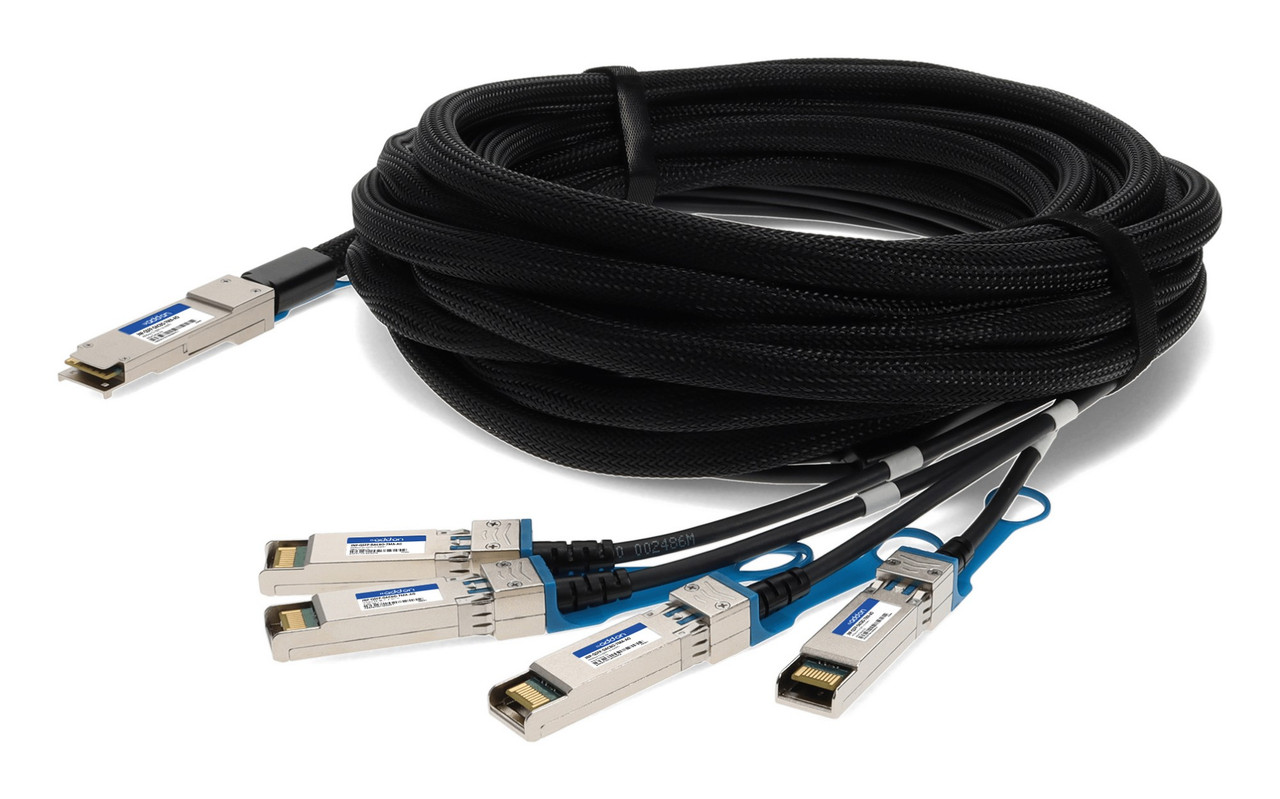 AddOn Networks JNP-QSFP-DACBO-7MA-AO InfiniBand/fibre optic cable 275.6" (7 m) QSFP+ 4x SFP+ DAC Black, Stainless steel