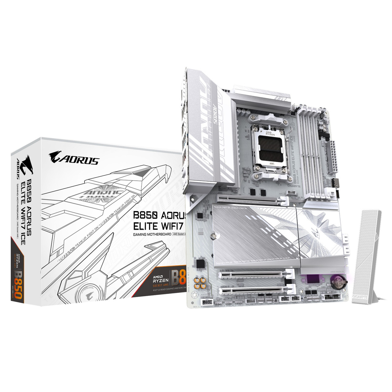 GIGABYTE B850 AORUS ELITE WIFI7 ICE AMD B850 Socket AM5 ATX - B850AORUSELITEWIFI7I