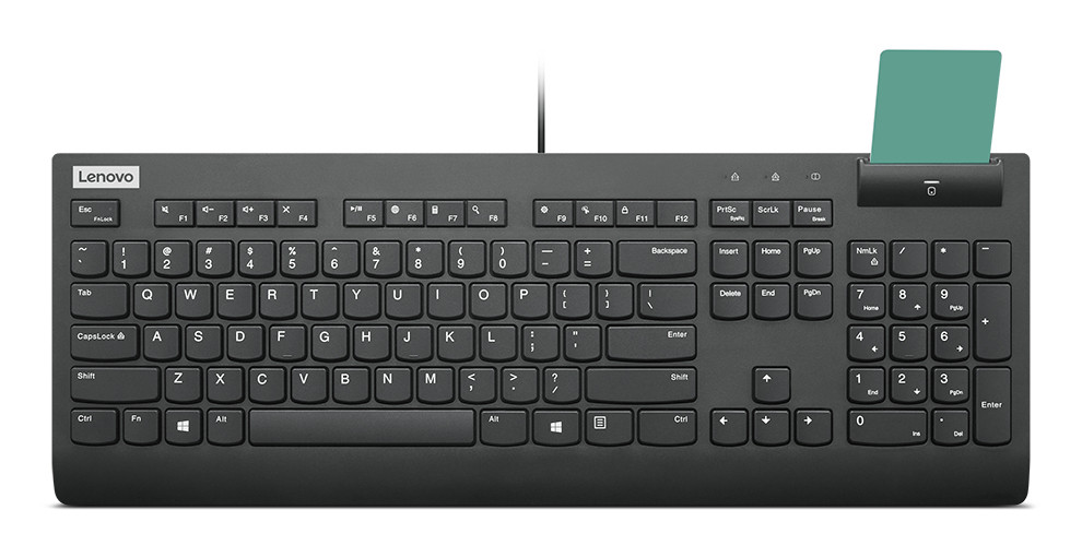 Lenovo Smartcard Wired II keyboard Home/Office USB US English Black - 4Y41R64685