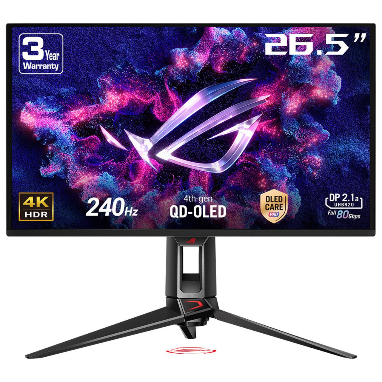 ASUS ROG Swift OLED PG27UCDM computer monitor 26.5" 3840 x 2160 pixels 4K Ultra HD QD-OLED Black