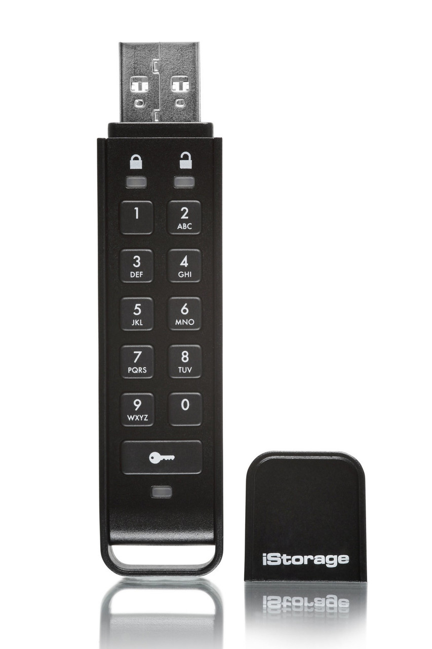 iStorage datAshur Personal2 USB flash drive 8 GB USB Type-A 3.2 Gen 1 (3.1 Gen 1) Black - IS-FL-DAP3-B-8