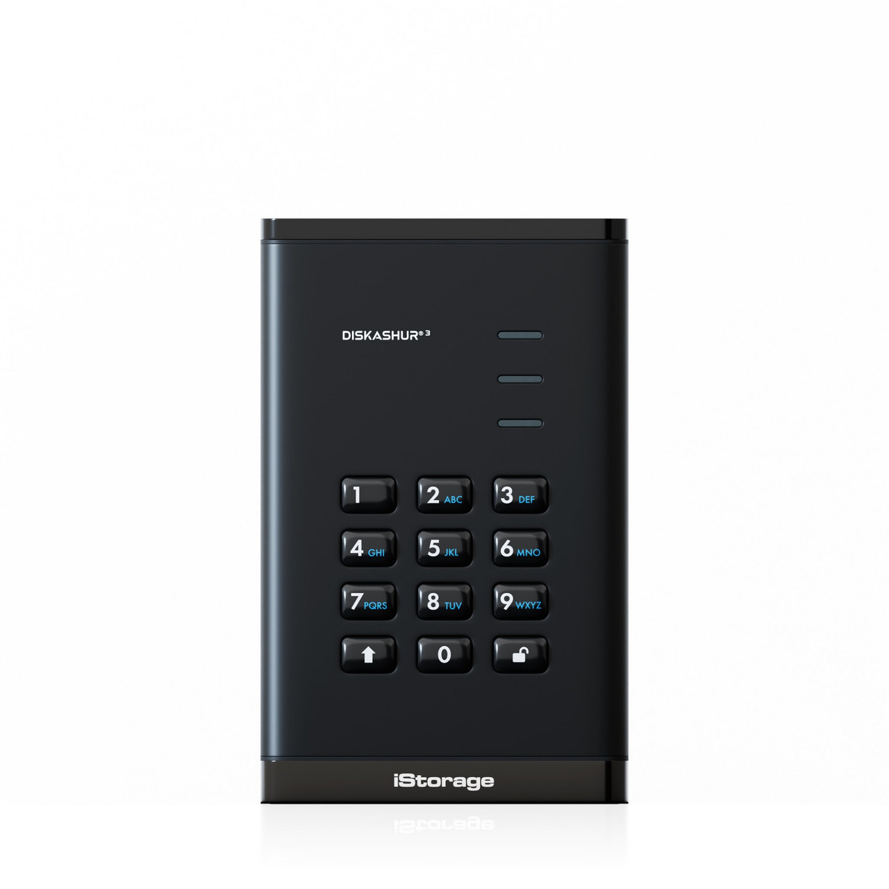 iStorage diskAshur3 HDD external hard drive 500 GB USB Type-C 3.2 Gen 1 (3.1 Gen 1) Black - IS-DA3-256-500-B