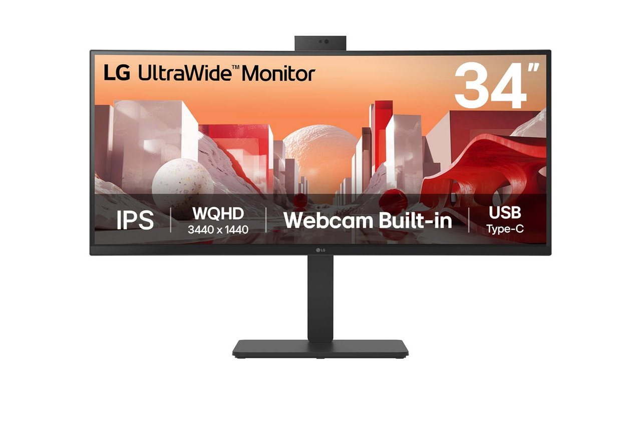 LG 34BA85QE-B computer monitor 34" 3440 x 1440 pixels Wide Quad HD LCD Black