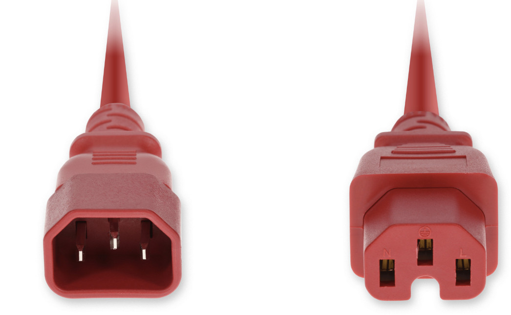 AddOn Networks ADD-C142C15C14G10FRD power cable Red 118.1" (3 m) C14 coupler C15 coupler