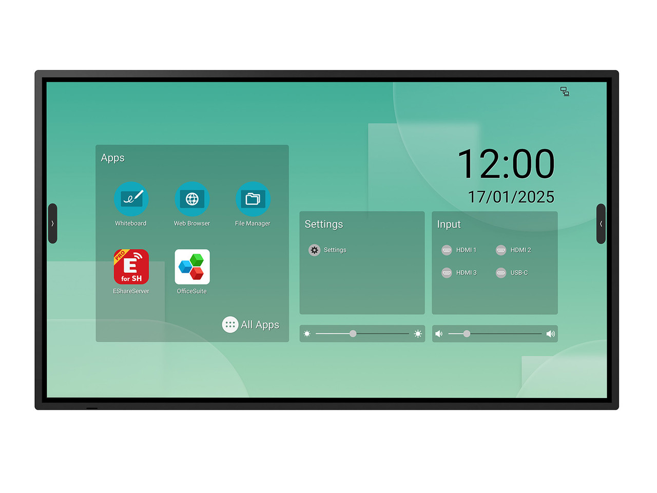 Sharp LM431 Interactive flat panel 43" LED Wi-Fi 500 cd/m² 4K Ultra HD Black Touchscreen Built-in processor Android 14 18/7 - PN-LM431
