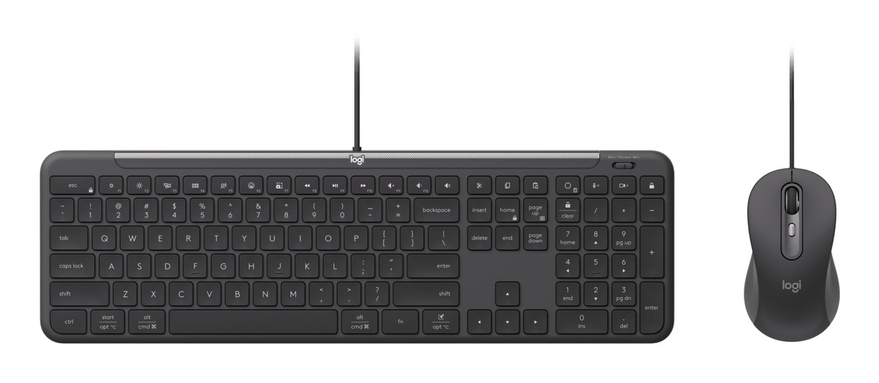 Logitech Signature Slim Wired Combo MK625 for Business keyboard Mouse included Home/Office USB QWERTY US English Graphite - 920-013303