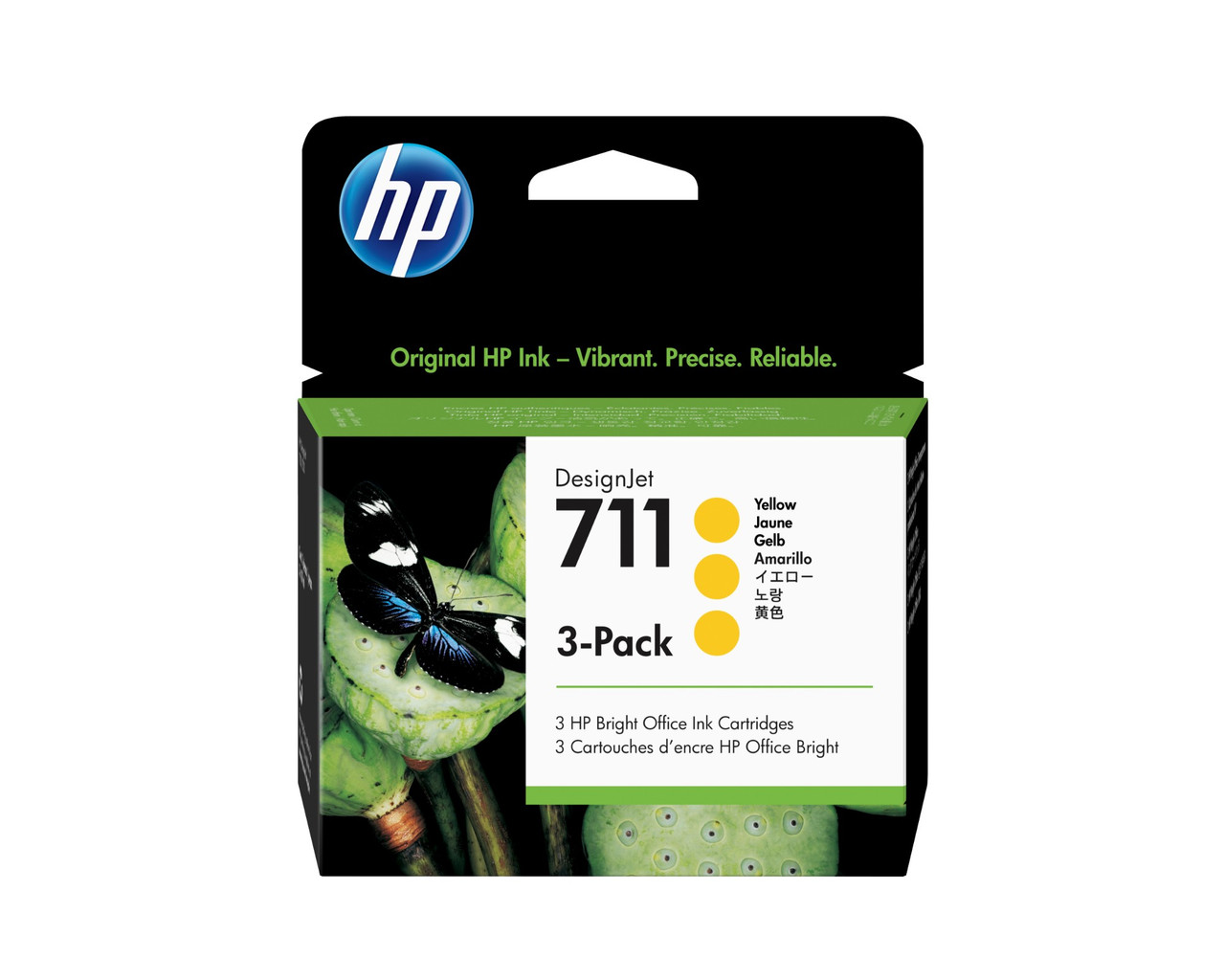 CZ136A , CZ136A (711) Ink cartridge yellow, 29ml, Pack qty 3