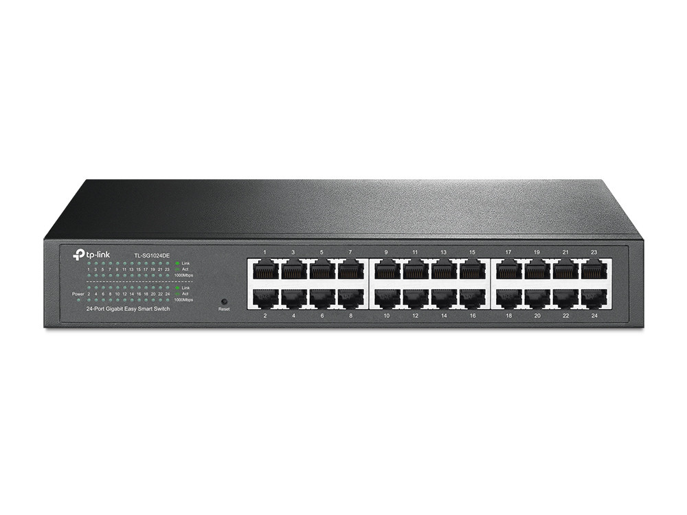 TL-SG1024DE , TP-Link TL-SG1024DE network switch Managed L2 Gigabit Ethernet (10/100/1000) Black