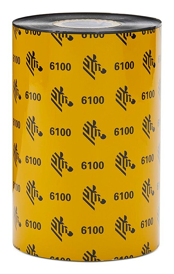 06100GS11007 , Zebra 6100 Wax/Resin thermal ribbon 2913.4" (74 m) Black - 06100GS11007