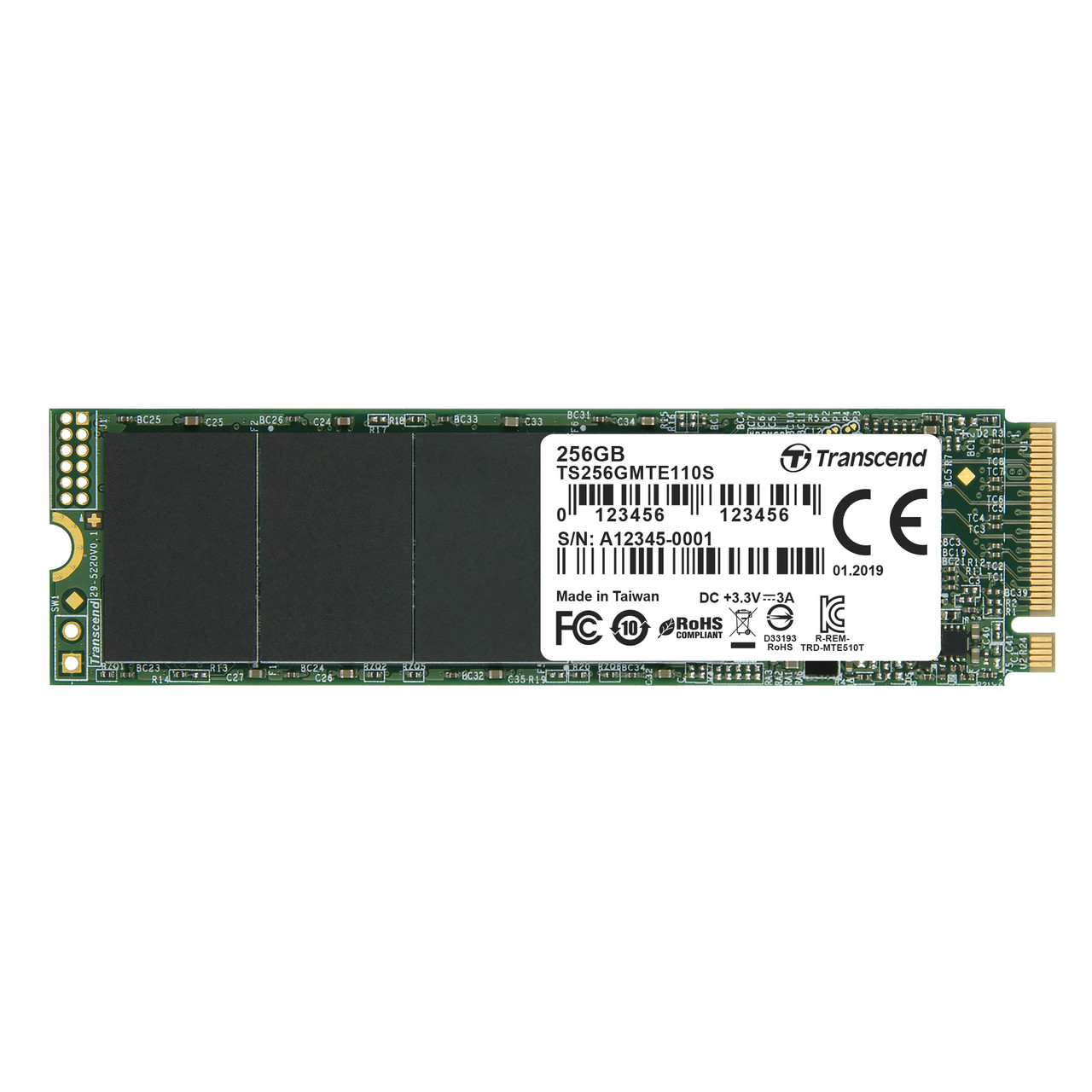 TS256GMTE110S , Transcend 110S 256 GB M.2 PCI Express 3.0 NVMe 3D NAND
