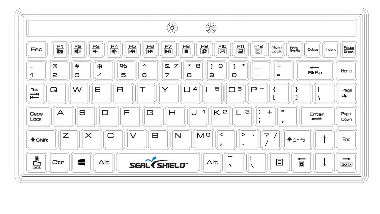 SW89G , Seal Shield SW89G keyboard Universal USB QWERTY US English White
