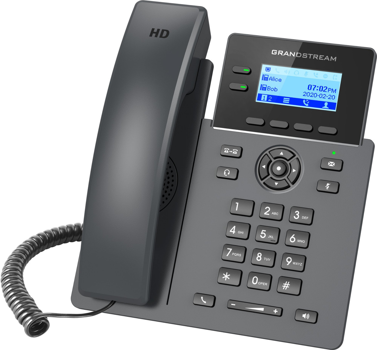 GRP2602 , Grandstream Networks GRP2602 IP phone Black 2 lines LCD
