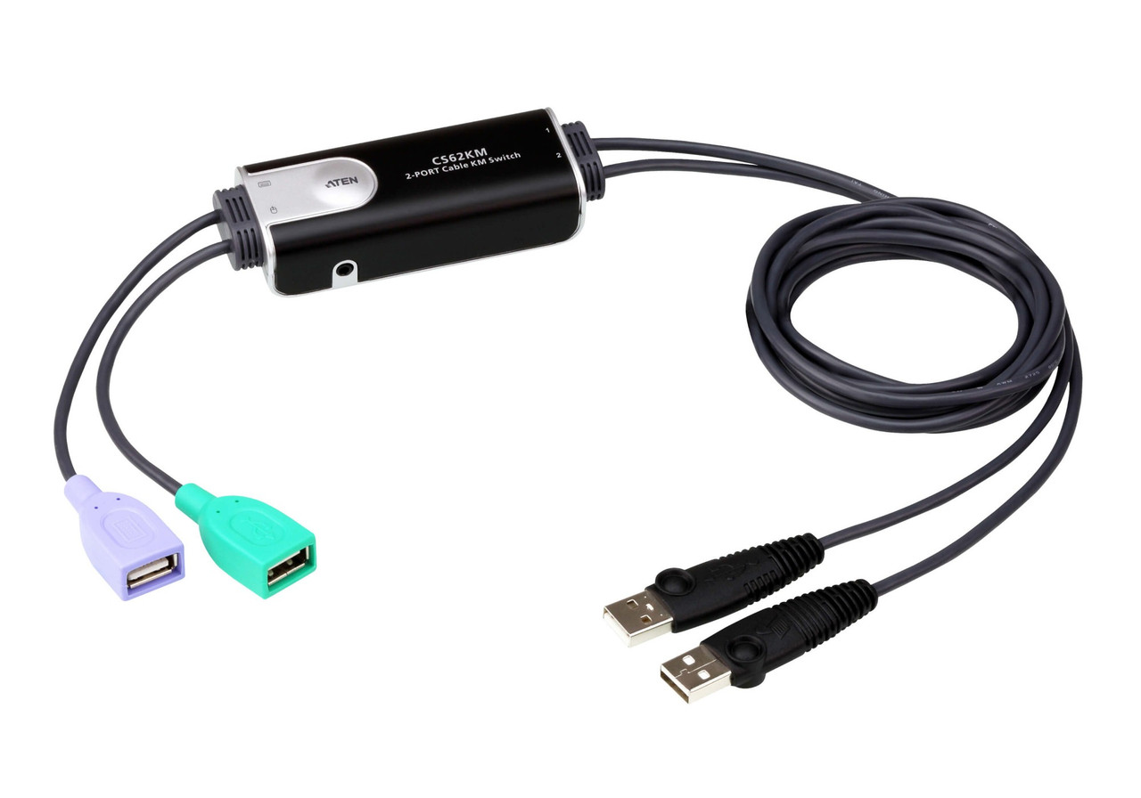 CS62KM , ATEN CS62KM KVM cable Black 70.9" (1.8 m)