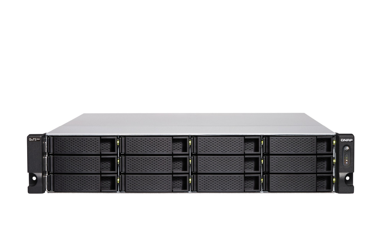 TS-H1886XU-RP-R2-D1622-32G-US , QNAP TS-h1886XU-RP R2 NAS Rack (2U) Intel® Xeon® D D-1622 32 GB DDR4 0 TB QuTS hero Black